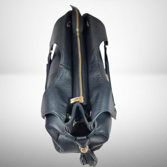 Jimmy Choo Tote Bag in Black Calfskin Lather with Gold Accessories - Picture 6 of 16